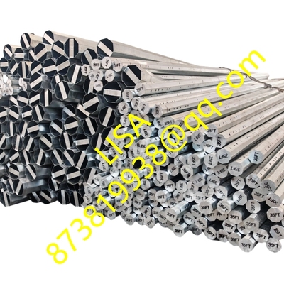 Philippines NEA Standard 35FT Hot Dip Galvanized Octagonal Steel Pole with 500KGF Design Load