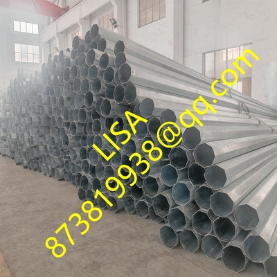 Q355B 3mm 35FT Hot Dip Galvanized Octagonal Electric Steel Poles