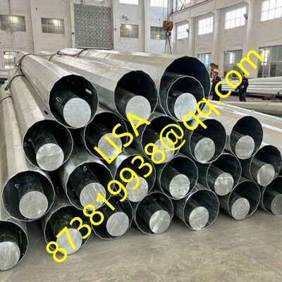 90Ft Height 12 Sides Dodecagonal Hot Dip Galvanized Transmission Steel Pole for Electric Power Transmission