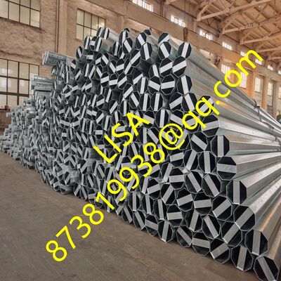 30FT 40FT Octagonal Hot Dip Galvanized Steel Pole for Power Transmission and Utility Applications