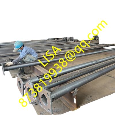 30FT Round Tapered Q235B Hot-dip Galvanized Solar Lighting Steel Poles with HDG Anchor Bolts