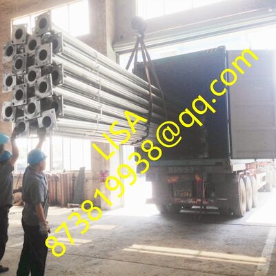 30FT Q235B Hot-dip Galvanized Solar Lighting Steel Pole with 1.5M Single Arm
