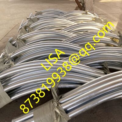 15FT 20FT Q235B Hot-dip Galvanized Steel Lighting Pole with Curved Single Arm for Street Road Lighting