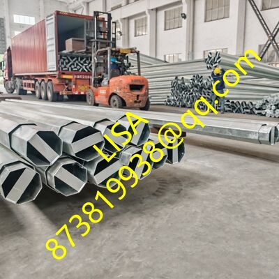 35FT 500KGF Hot Dip Galvanized Q355 Electric Steel Pole for Power Distribution