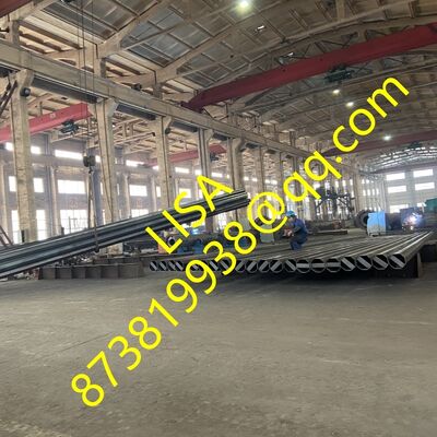 フィリピン メラルコ 八角形鋼管ポール、溶融亜鉛メッキ Q355B 材質、9M/12M/13.5M 高さ