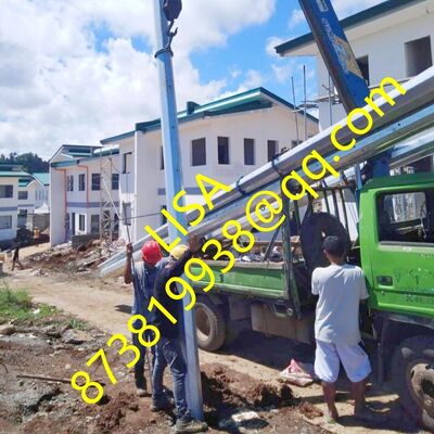 25FT/7620mm warm gegalvaniseerd achthoekig stalen paal met 300kgF belasting voor distributielijnen