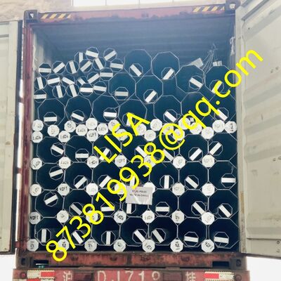 25FT/40FT Height Hot Dip Galvanized Q355 Electric Steel Pole for Power Distribution