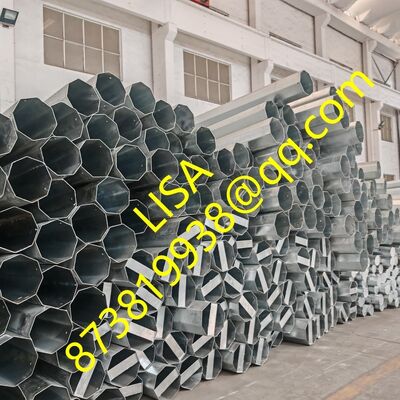 35FT Hot Dip Galvanized Electric Steel Pole with 500KGF Min Break Load for Power Distribution