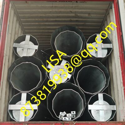 70FT Polygonal Hot-Dip Galvanized Transmission Steel Pole for Power Line