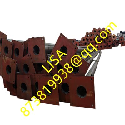 Israel 9M Height Q235B Hot-dip Galvanized Tapered Steel Lighting Pole with Base Plate