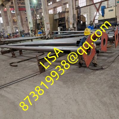 Israel 9M Height Q235B Hot-dip Galvanized Tapered Steel Lighting Pole with Base Plate