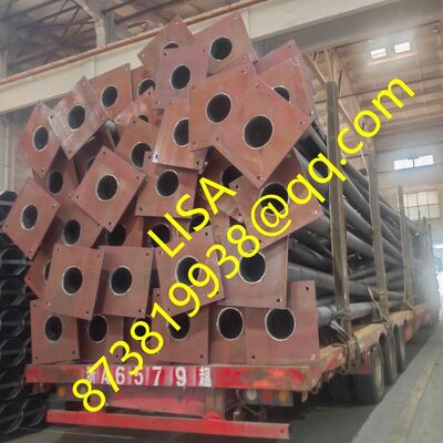 11.9M Height Hot-dip Galvanized Q235B Steel Lighting Pole with Base Plate for Street and Road