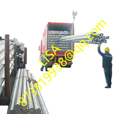 30FT Height 500KGF Load Hot-dip Galvanized Electric Steel Pole for Power Distribution