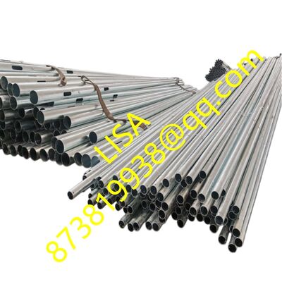 6M Height Hot-dip Galvanized 3mm Thick Round Tapered Steel Lighting Pole for Street and Parking Lot