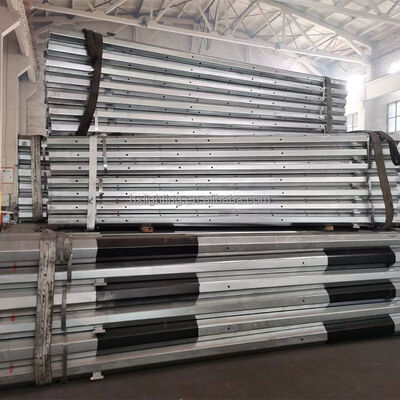 12 Meter Low Voltage Galvanized Polygon Stainless Steel Tubular Utility Pole Transmission Power Pole Electric Poles for Sale