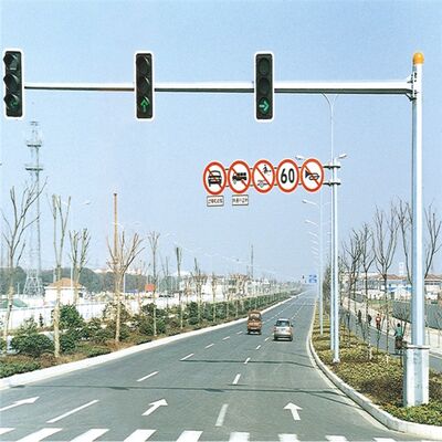 10m Custom Steel Pole Street Lamp Pole Traffic Signal Pole For Sale