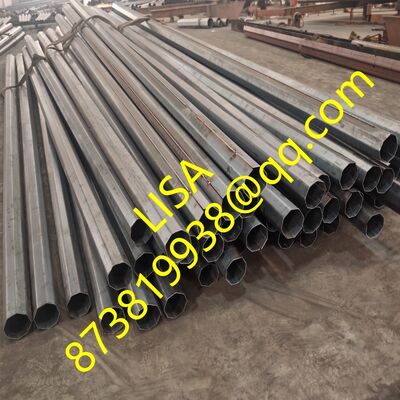 25FT/7.62M Octagonal Hot Dip Galvanized Distribution Steel Pole with 300KG Min Break Load
