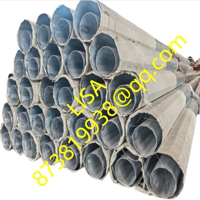 60FT 18.288M Dodecagonal Galvanized Transmission Steel Power Pole with 1200KGF Design Load