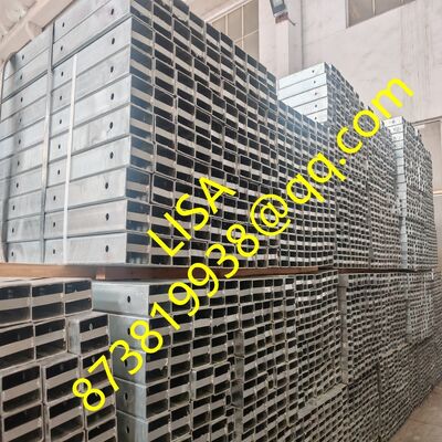 2.4M 8FT Hot-dip Galvanized Q235B 3mm Thick Rectangular Steel Crossarm for Power Transmission
