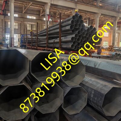 40FT/11.9M 3mm Q355B 500KGF Load Hot-dip Galvanized Octagonal Utility Steel Poles