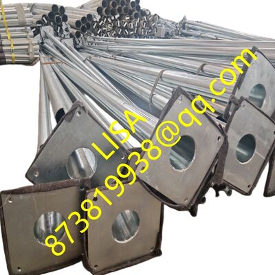 11.9M Hot-dip Galvanized Steel Lighting Pole with Q235B Material for Street and Park Illumination