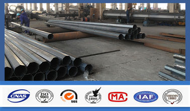 Electric Power Transmission Steel Utility Poles Customized Color For 3mm Thickness