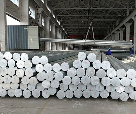 35Ft 3mm Thick Q345 Galvanized Octagonal Pole with asphalt coating