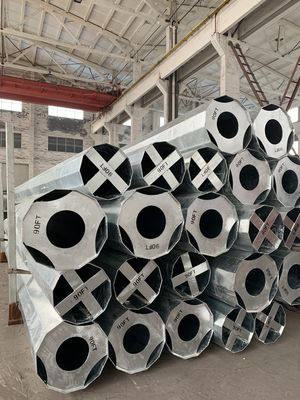 90Ft 5mm Thick Q460 Dodecagonal Hot Dip Galvanized Steel Pole