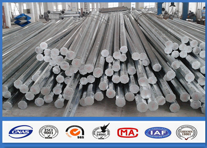 9M 10M Electric Distribution Galvanized Steel Pole tapered steel tube