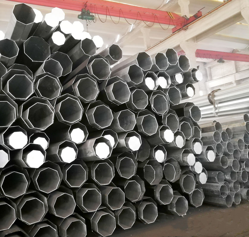 Dominican 14M 6kN Cột thép hình tám Thép kẽm Q345 Cột tiện ích điện