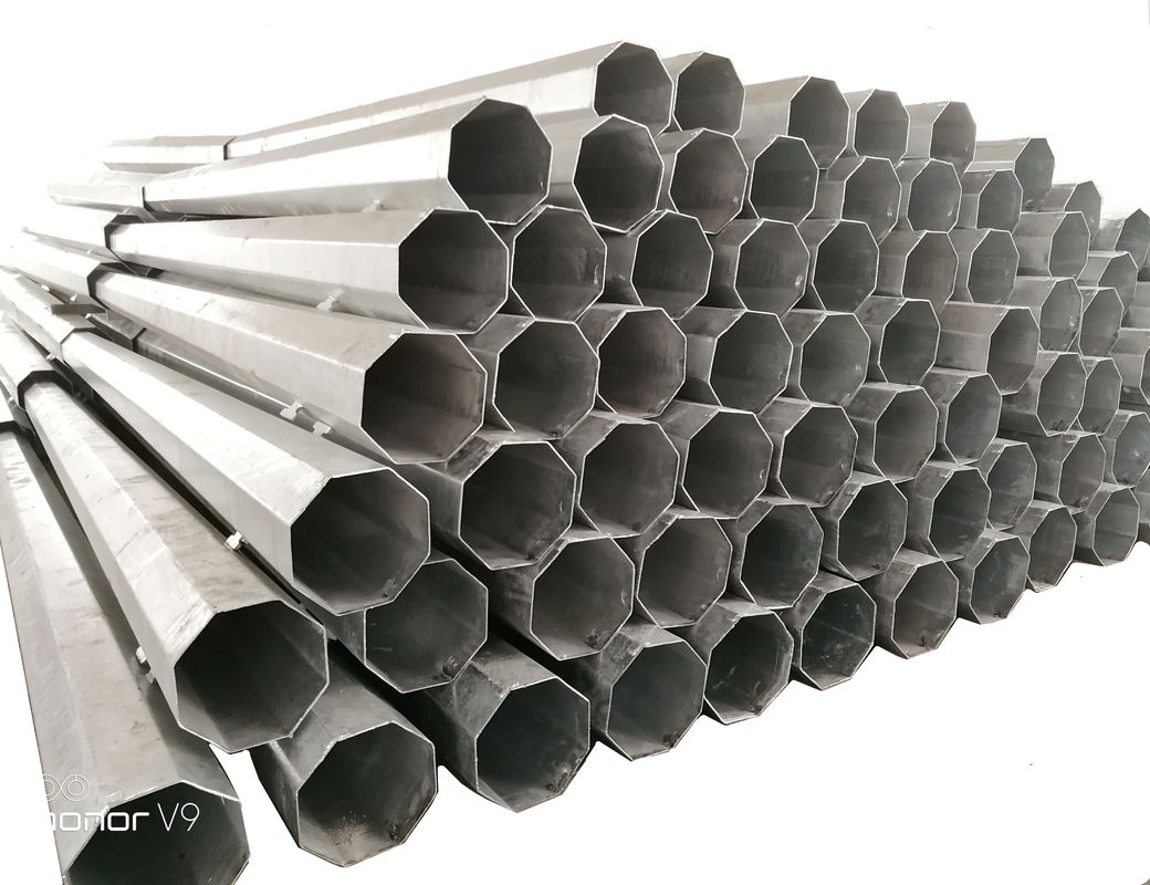 45FT 4mm Galvanizli Güç direği Q345 Sekizgen Çelik direği