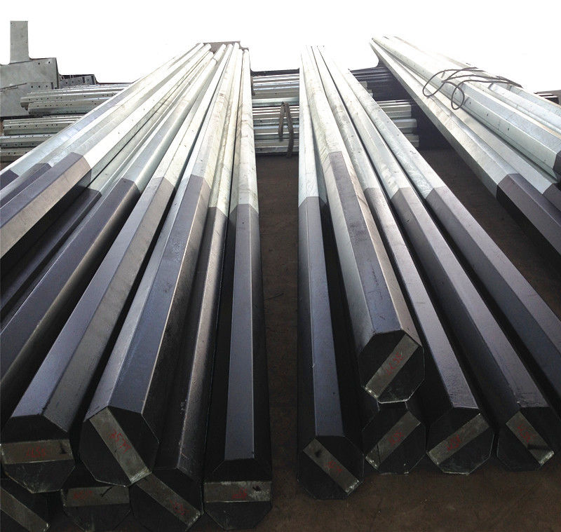 25FT Sıcak Dip Galvanizli ve Bituminous Siyah Katran Boyası Seksengen Çelik direği