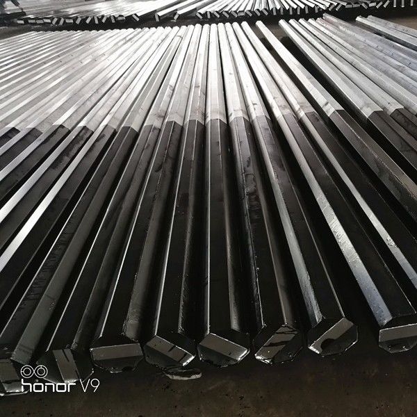 25FT S420NL Metal Utility Pole Galvanized Bituminous Black Tar Painting Octagonal Steel Pole