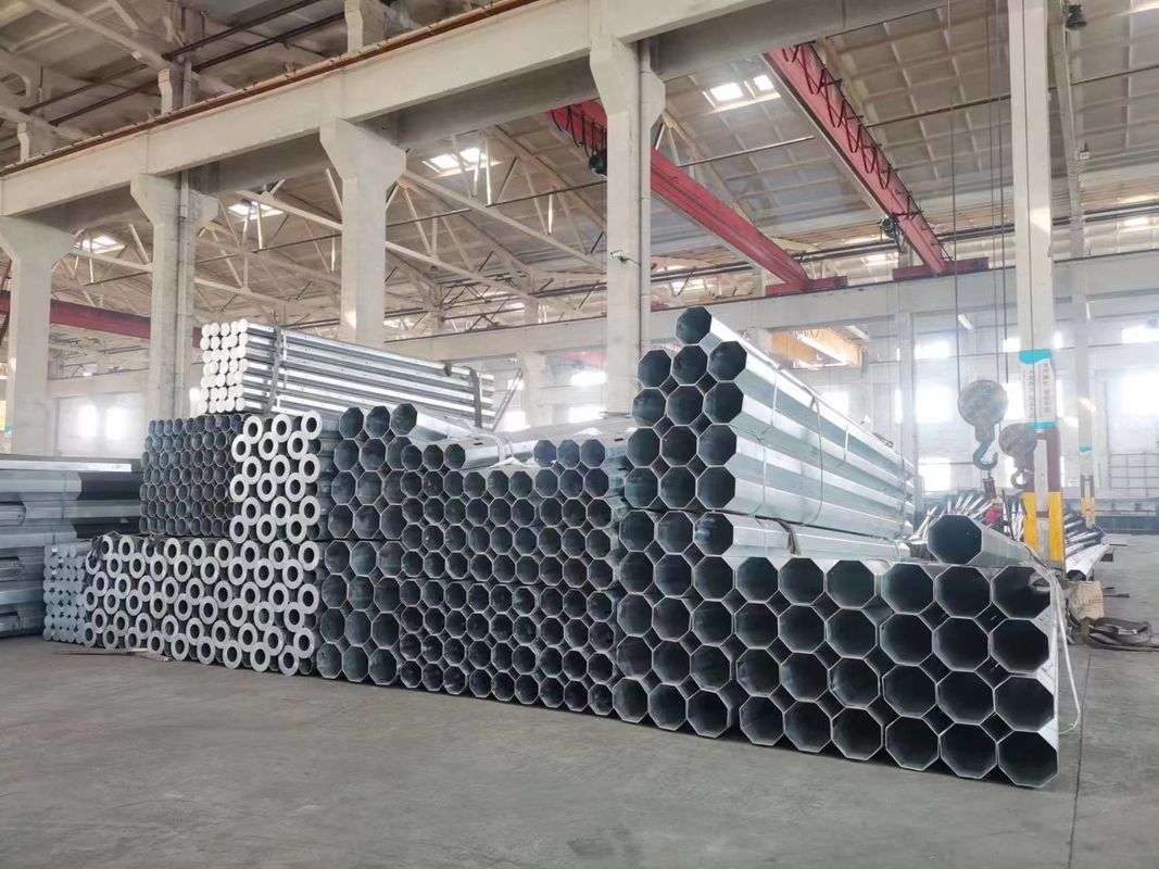 NPC S&D 7.9713.8kV dağıtım hattı Elektrikli çelik direği 30FT 35FT 40FT 50FT 55FT 60FT S