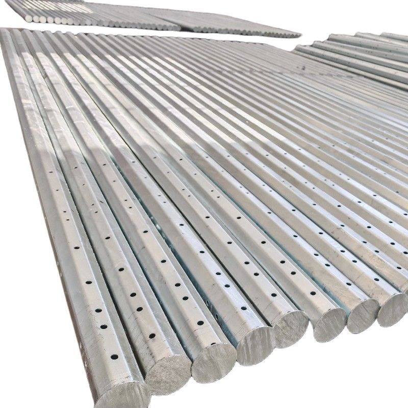 9M 3mm Thick 345Mpa 5kN Steel Utility Pole Octagonal HDG Galvanized