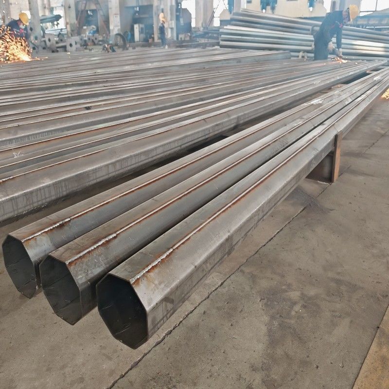 11kv 15kv 20kv 33kv 35kv HDG Octagonal Steel Pole 345Mpa Commercial Residential Area Distribution