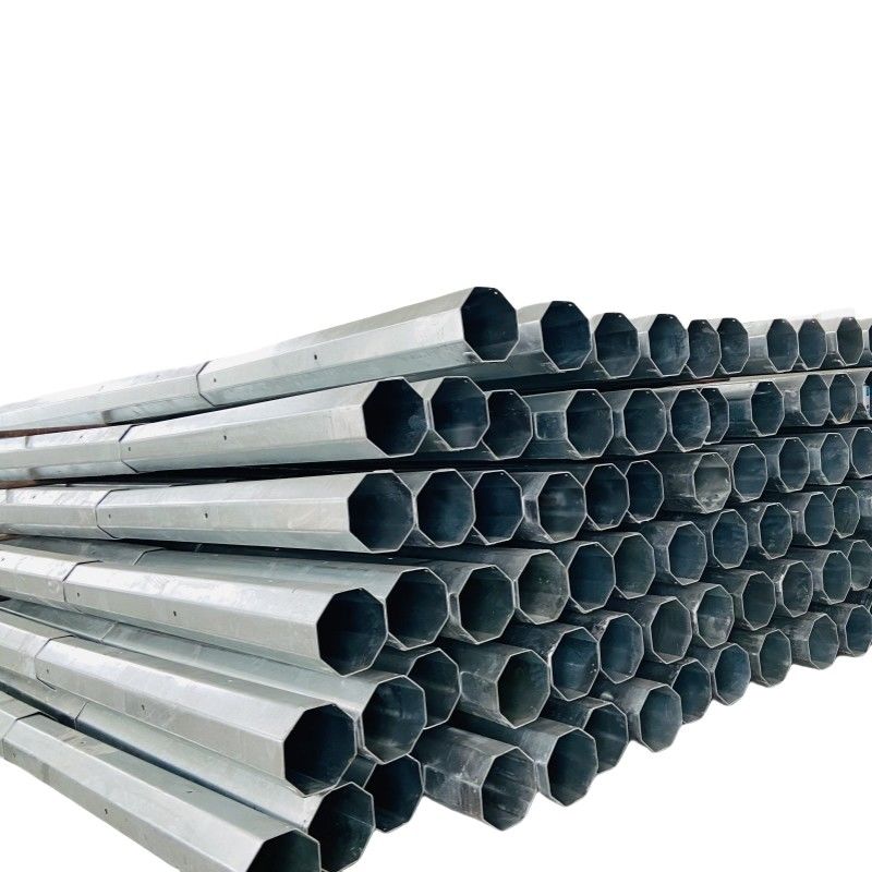 45FT 13.716M Slip Overlap Type 345Mpa 4.0mm 1000KGF Galvanised Steel Distribution Pole