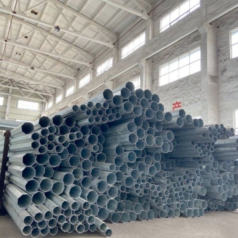 10.5M 7M Q345 Material Octagonal Hot Dip Galvanized Power Distribution Steel Poles