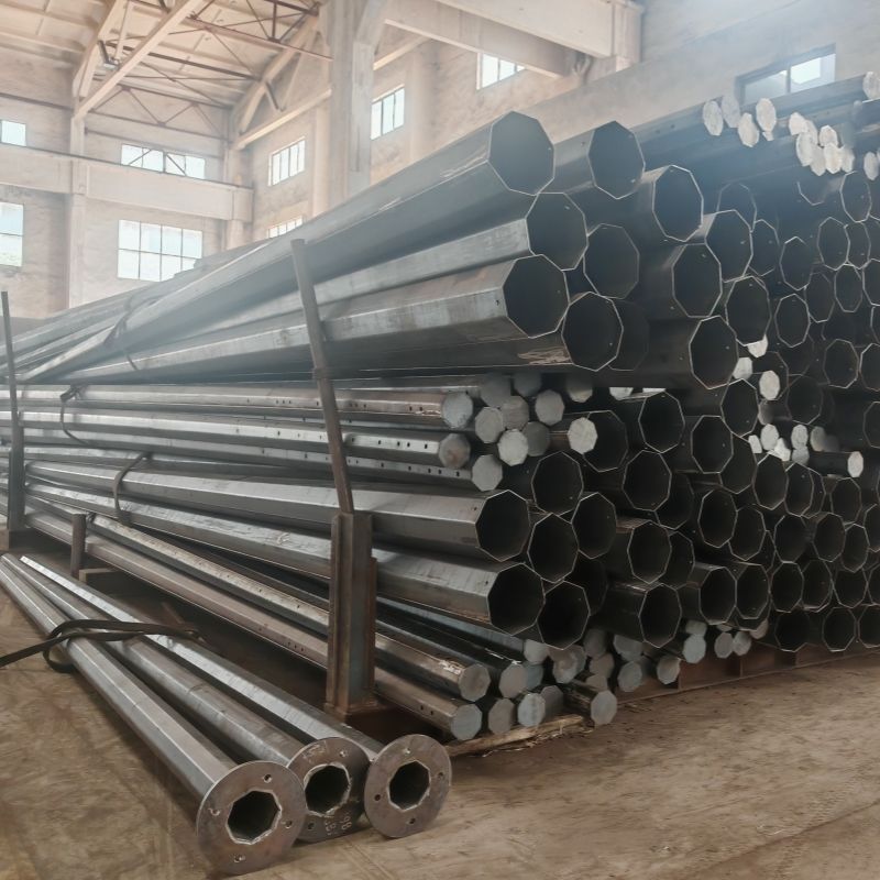 Hongxin Factory 500KGF Load Philippines Octagonal Distribution Pole Steel Q355 30FT 35FT