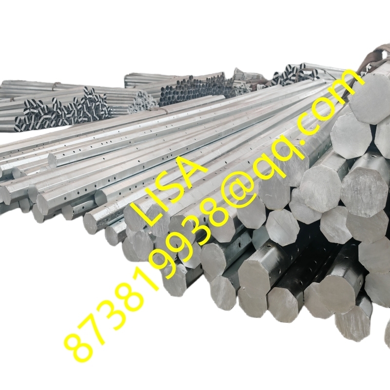 30FT 9.15M 345Mpa Hot-dip Galvanized Octagonal Electric Steel Pole Philippines Nea Standard Steel Poles