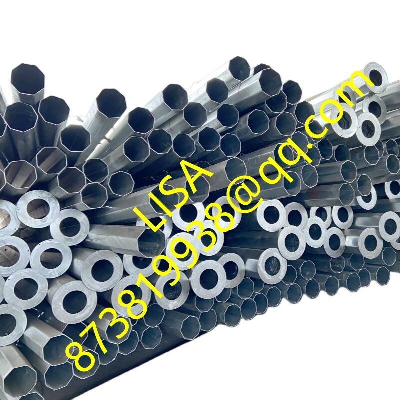 フィリピン メラルコ 八角形鋼管ポール、溶融亜鉛メッキ Q355B 材質、9M/12M/13.5M 高さ