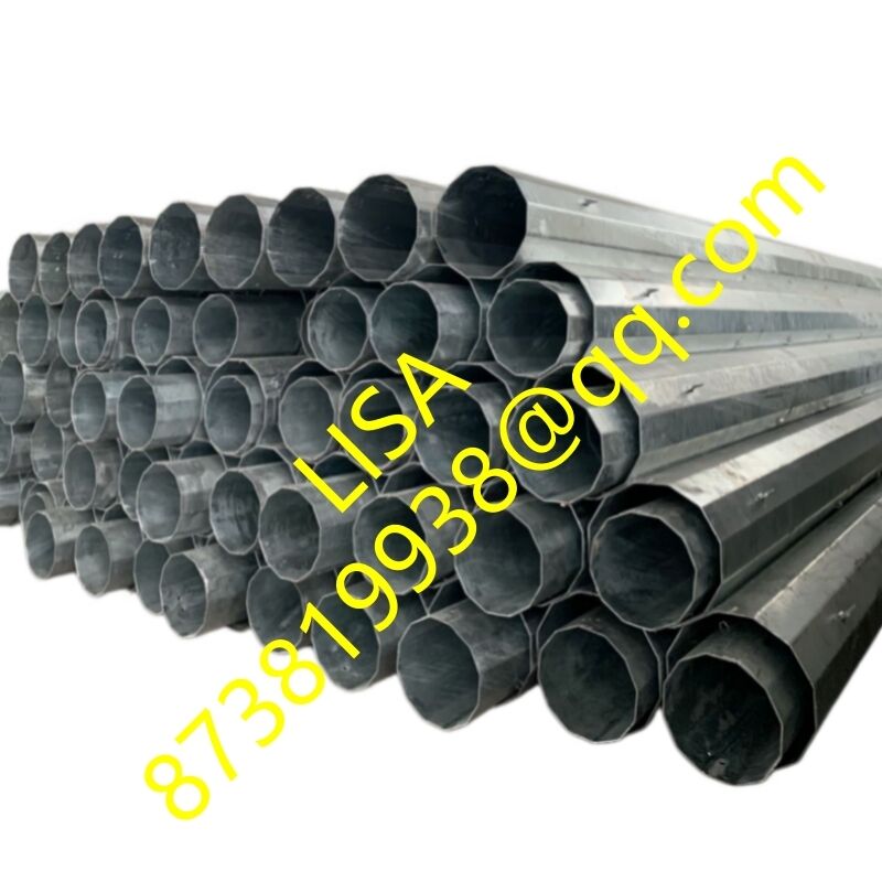 Hot-Rolled Q345B 66kV Dual-Circuit Arm Configuration Steel Electric Pole 160km/h Wind Load Rated