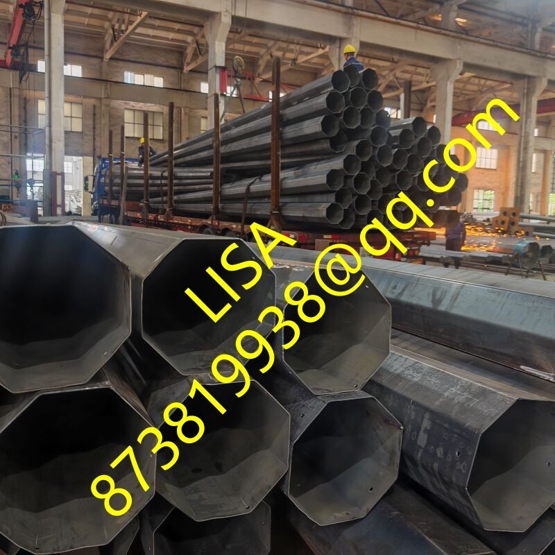 40FT/11.9M 3mm Q355B 500KGF Load Hot-dip Galvanized Octagonal Utility Steel Poles