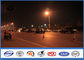 Q345 Steel Material parking lot light post , Colorful Painting metal light pole 8M / 10M