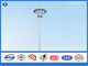 Hot Dip Galvanized Monopole cell Tower Steel Telecommunication Pole 20 - 50m Height