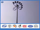 LED Electric Q235B / A283 M steel mast highway light pole , light tower mast customized color