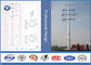 10KV 69KV Electric Transmission Street Lighting Pole , Hot Dip Galvanised Steel Pole
