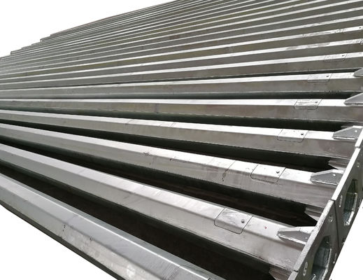 12m Güneş Çelik Işık direği Q255 Sokak ışığı için galvanizli çelik direği