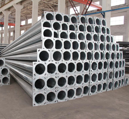 Q255B 9M Round Tapered Galvanized Steel Street Lighting Pole