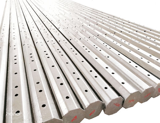 25FT 7M Sekizgen Metal Uygulama direği Galvanizli Konik Çelik direği 2.5mm